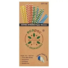 Ecopac 80 Extra Strong Paper Straw  Adomoo