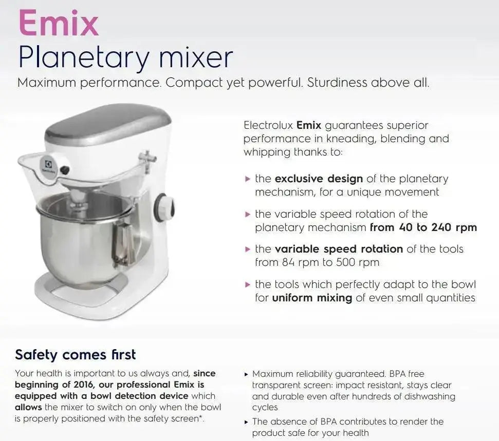 Electrolux E-Mix 5 Litre Table Top Mixer  Adomoo