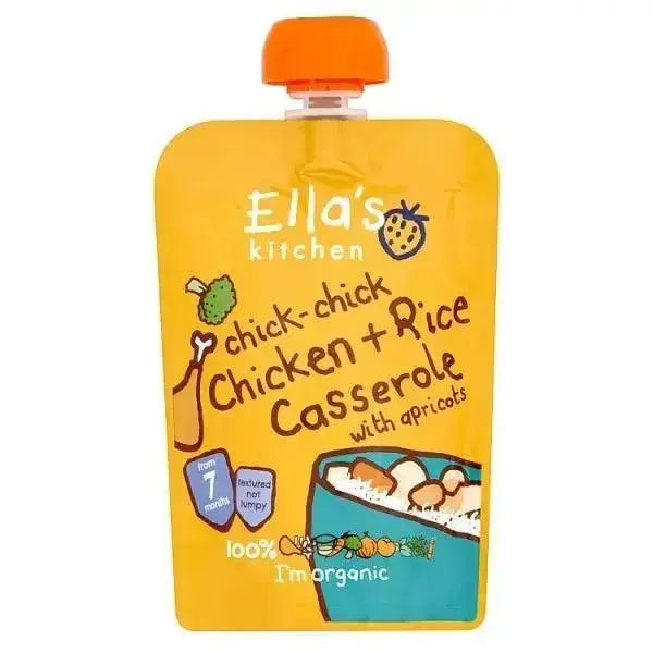 Ella's Kitchen Organic Chicken + Rice Casserole with Apricots Pouch 7+ Months 130g (Pack Of  6)  Adomoo