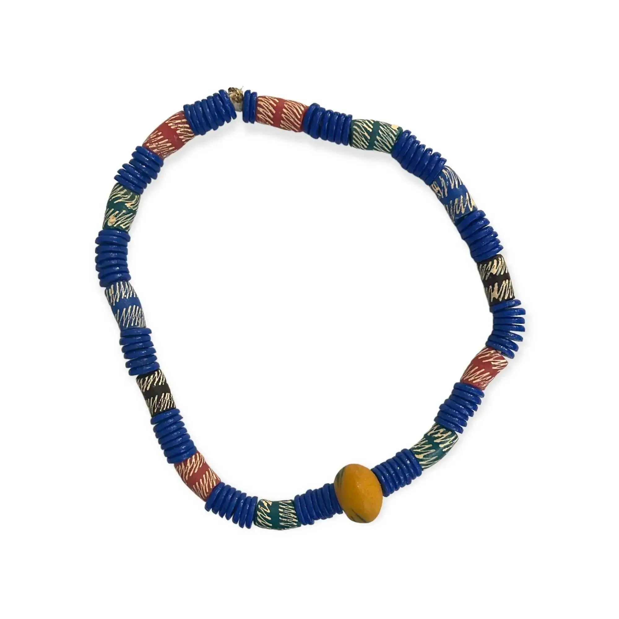 Ethnic chunky bead necklace and bangle  Adomoo