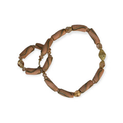 Ethnic chunky bead necklace and bangle  Adomoo