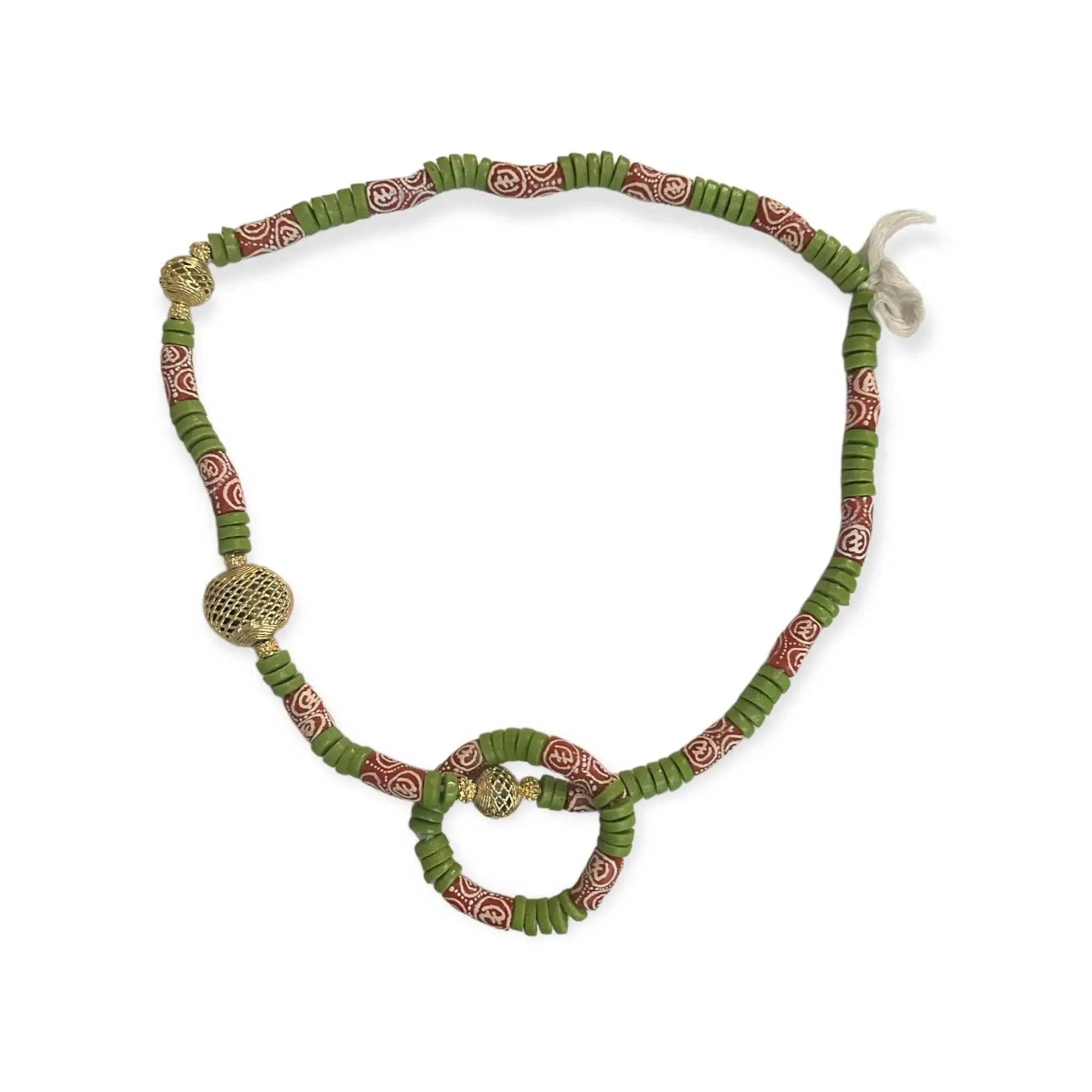 Ethnic chunky bead necklace and bangle  Adomoo