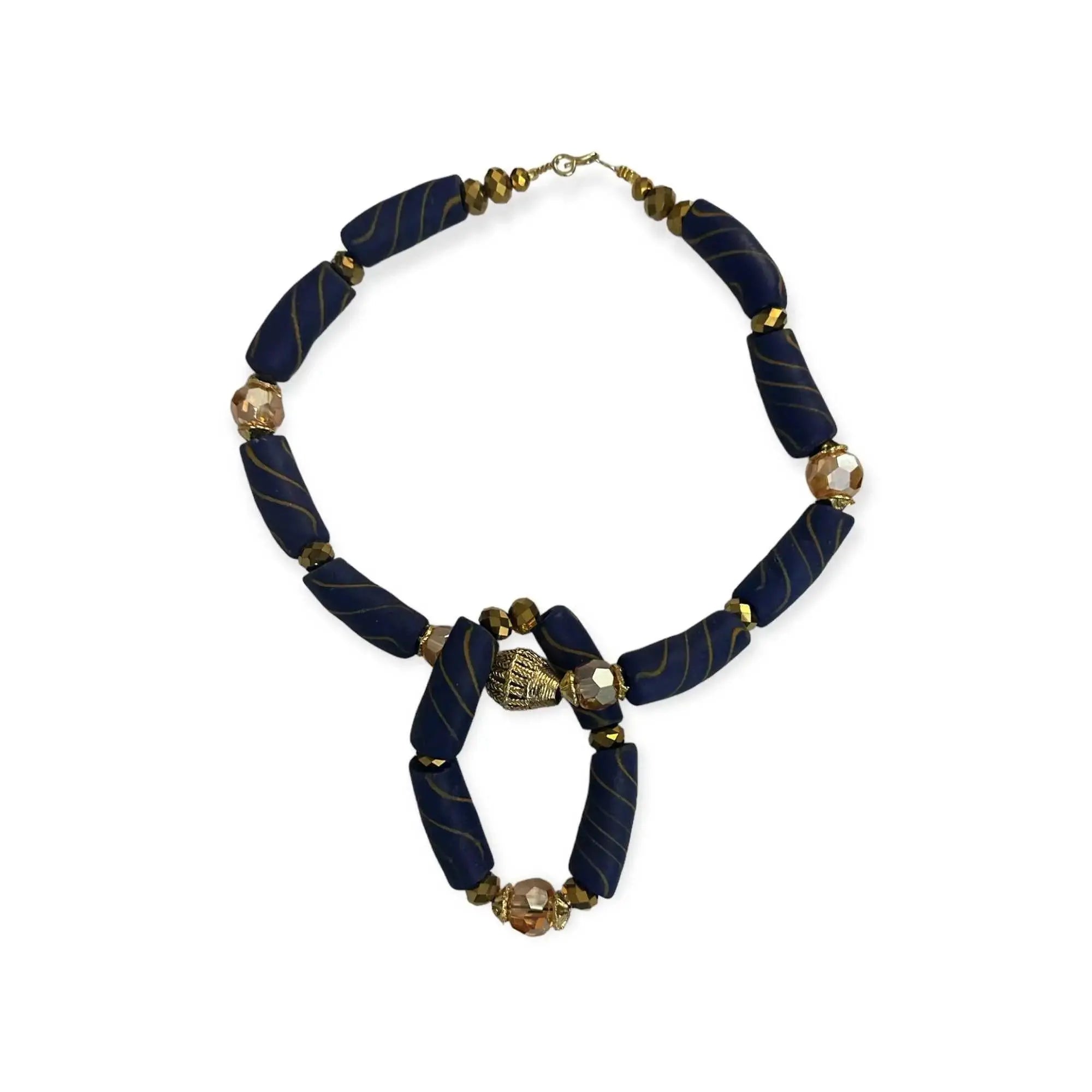 Ethnic chunky bead necklace and bangle  Adomoo
