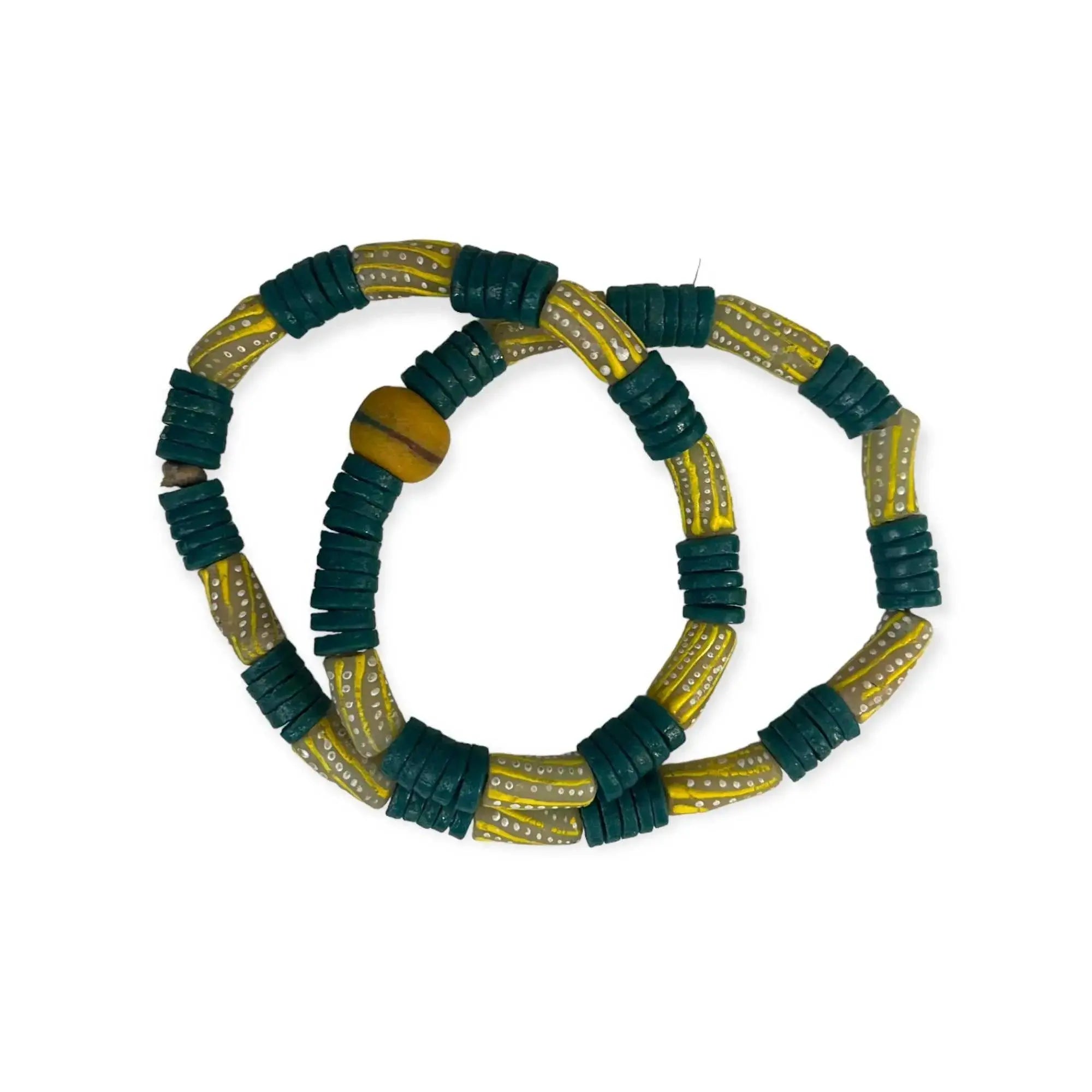 Ethnic chunky bead necklace and bangle  Adomoo