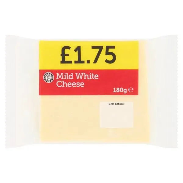 Euro Shopper Mild White Cheese 180g (Case of 12) - Honesty Sales U.K