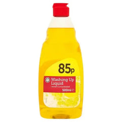 Euro Shopper Washing Up Liquid Lemon Concentrated 500ml (Case of 8) - Honesty Sales U.K