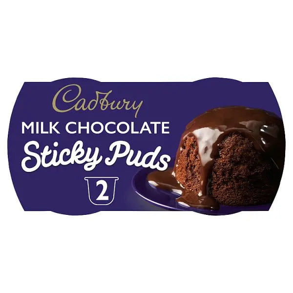 Cadbury Milk Chocolate Sponge Pudding Desserts 2x95g (Case of 4)  Adomoo