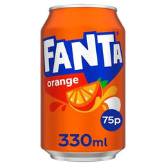 Fanta Orange 330ml PMP 75p (Case of 24) - Honesty Sales U.K