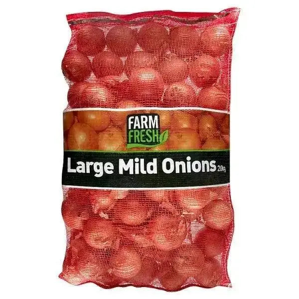 Farm Fresh Large Mild Onions 20kg  Adomoo
