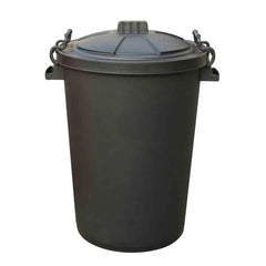 85L Clip Bin with Lid Black