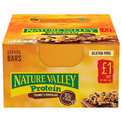 Nature Valley Protein Peanut & Chocolate Cereal Bar 40g (Case of 12)  Adomoo