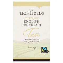 Lichfields Fairtrade English Breakfast 20 Tea Bags 40g  Adomoo