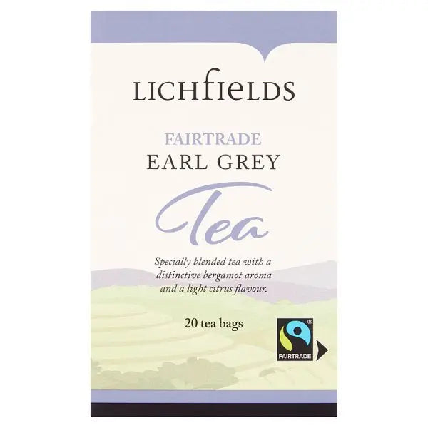 Lichfields Fairtrade Earl Grey 20 Tea Bags 40g  Adomoo