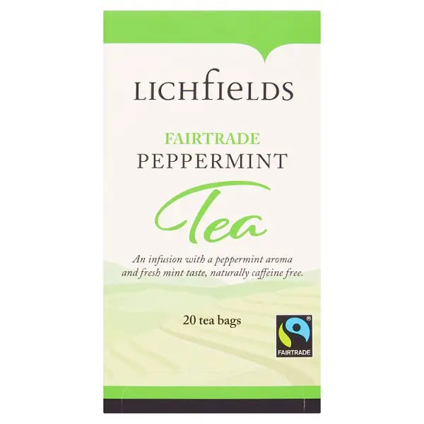 Lichfields Fairtrade Peppermint 20 Tea Bags 30g  Adomoo