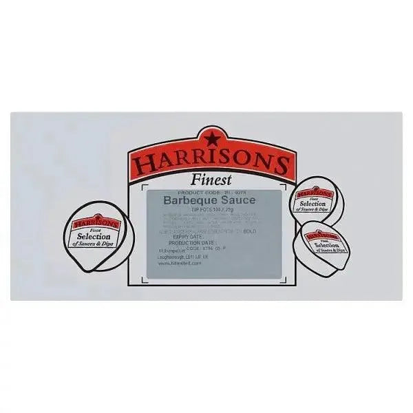 Harrisons Finest Barbeque Sauce Dip Pots 100 x 25g - Honesty Sales U.K