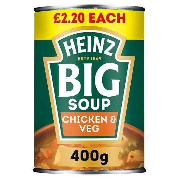 Heinz Big Soup Chicken & Veg 400g (Case of 12) - Honesty Sales U.K