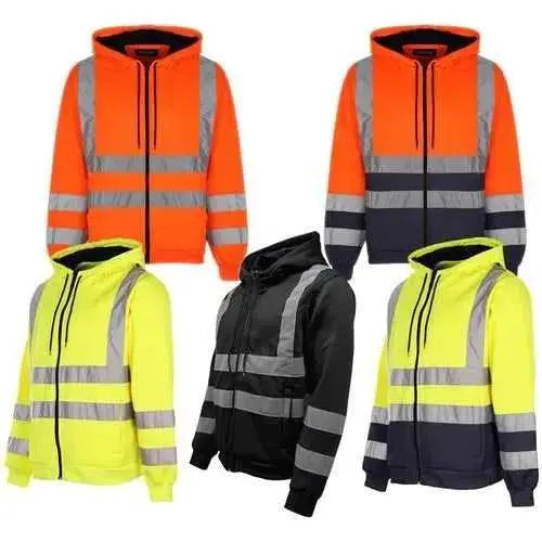 Hi Vis HV008 Hooded Zipper  Adomoo