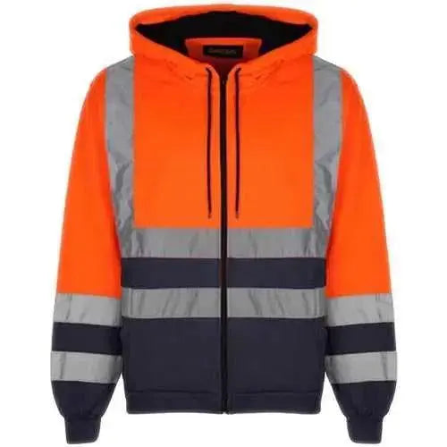 Hi Vis HV008 Hooded Zipper  Adomoo