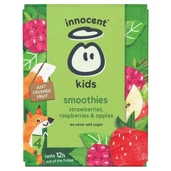 innocent Kids Smoothies Strawberries, Raspberries & Apples 150ml x 4  Adomoo