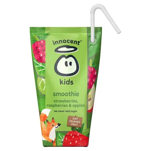 innocent Kids Smoothies Strawberries, Raspberries & Apples 150ml x 4  Adomoo