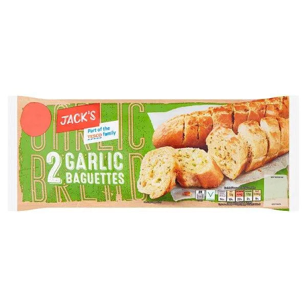 Jack's 2 Garlic Baguettes 338g - Honesty Sales U.K