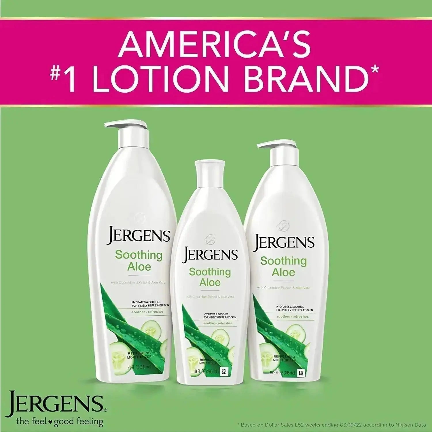 JERGENS Soothing Aloe Refreshing Moisturizer 21oz  Adomoo