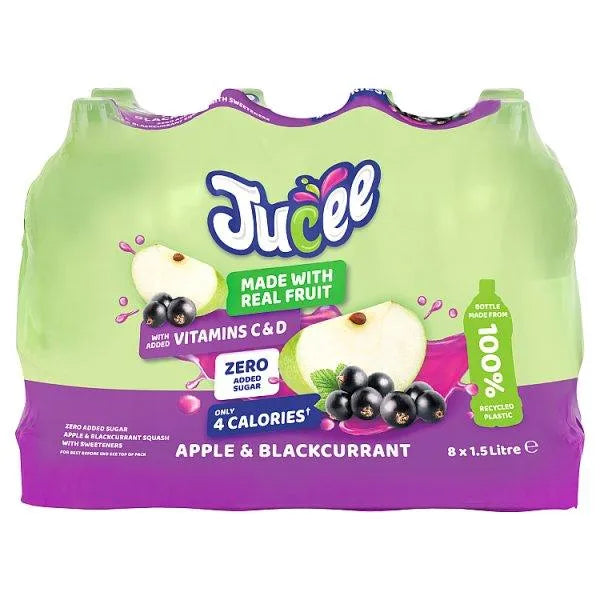 Jucee Apple & Blackcurrant 8 x 1.5 Litre (Case of 8) - Honesty Sales U.K