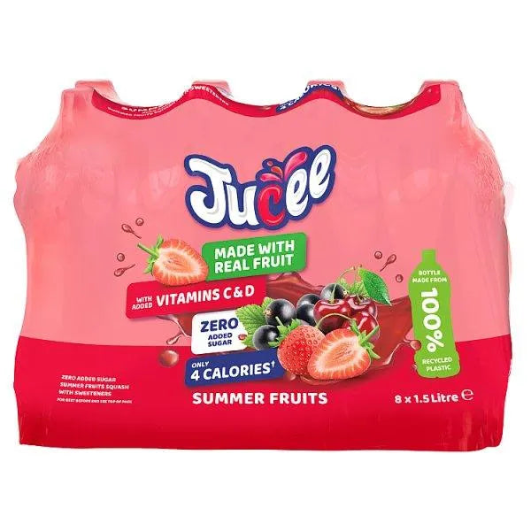 Jucee Summer Fruits 8 x 1.5Litre (Case of 8) - Honesty Sales U.K