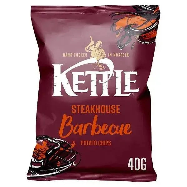 Kettle Steakhouse Barbecue Potato Chips 40g (Case of 18) - Honesty Sales U.K