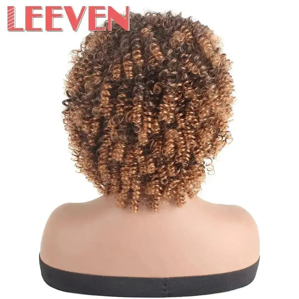 Leeven Afro Kinky Curly Wig 6 inches Synthetic Hair  Adomoo
