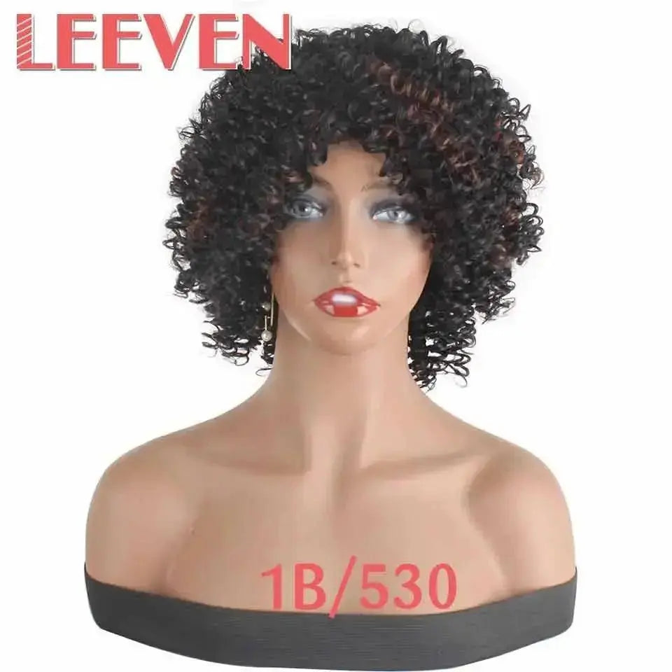 Leeven Afro Kinky Curly Wig 6 inches Synthetic Hair  Adomoo