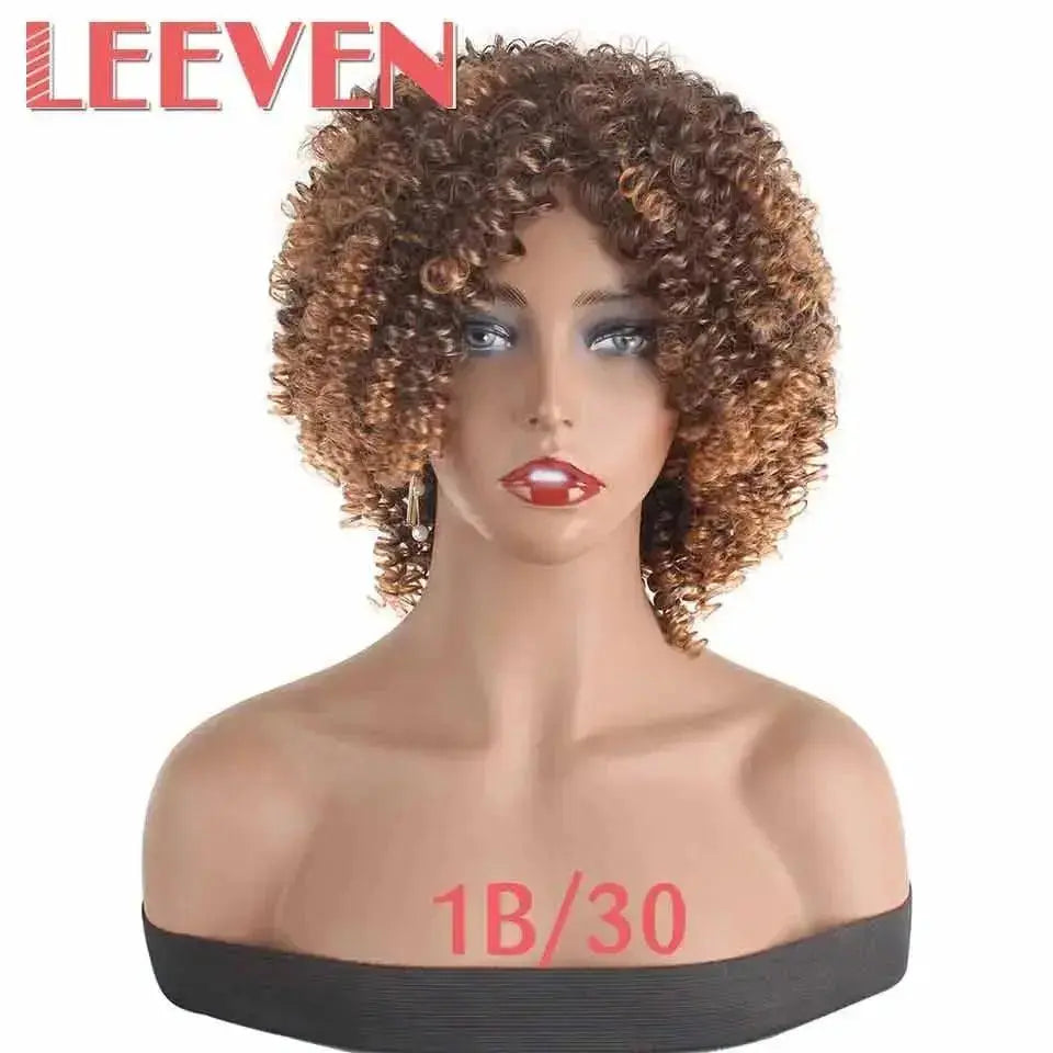 Leeven Afro Kinky Curly Wig 6 inches Synthetic Hair  Adomoo