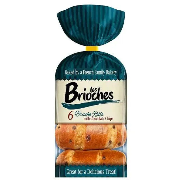 Les Brioches 6 Brioche Rolls with Chocolate Chips 210g - Honesty Sales U.K