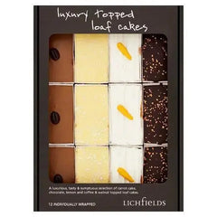 Lichfields 12 Luxury Topped Loaf Cakes (Case of 12)  Adomoo