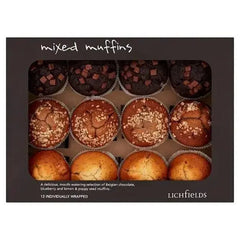 Lichfields 12 Mixed Muffins (Case of 12)  Adomoo