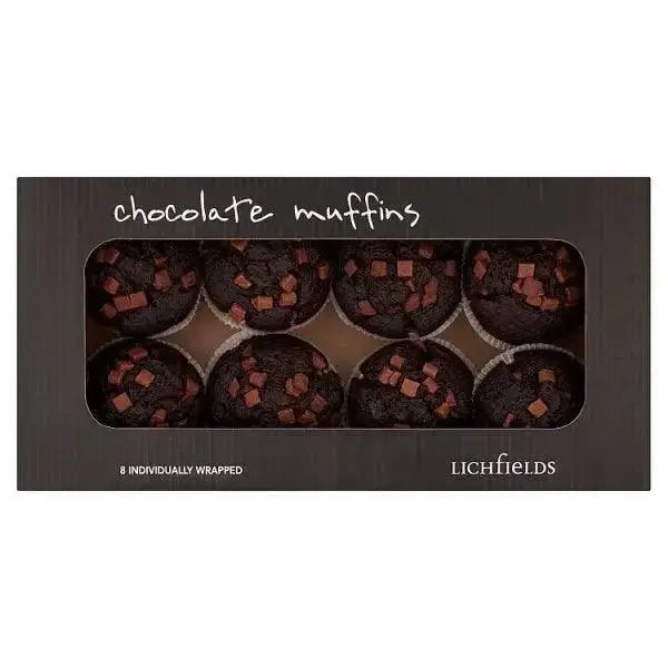 Lichfields 8 Chocolate Muffins 108g (Case of 8)  Adomoo