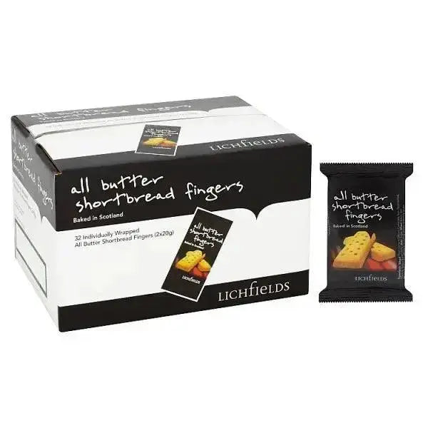 Lichfields All Butter Shortbread Fingers 40g (Case of 32)  Adomoo