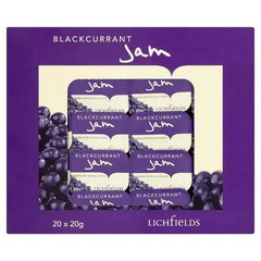 Lichfields Blackcurrant Jam Individual Portions 20 x 20g  Adomoo
