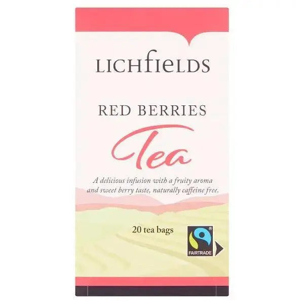 Lichfields Fairtrade Red Berries 20 Tea Bags 40g  Adomoo