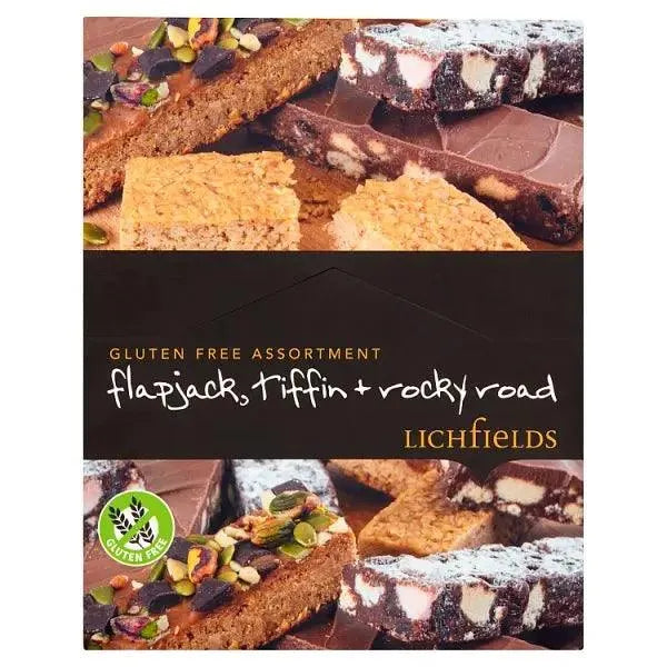 Lichfields Gluten Free Assortment Flapjack, Tiffin & Rocky Road 16 x 65g (Case of 16) - Honesty Sales U.K