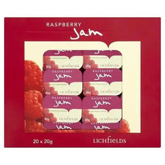 Lichfields Raspberry Jam Individual Portions 20 x 20g  Adomoo