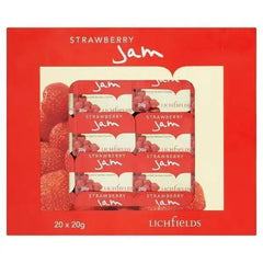Lichfields Strawberry Jam Individual Portions 20 x 20g  Adomoo