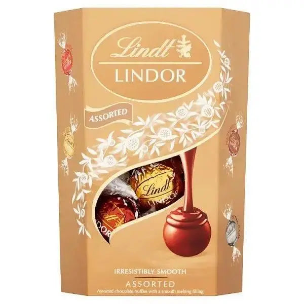 Lindt Lindor Assorted Chocolate Truffles Box 200g (Case of 8)  Adomoo