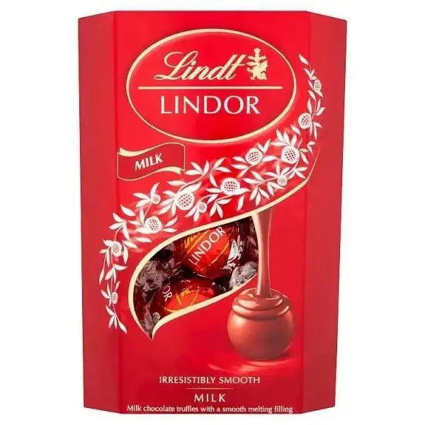 Lindt Lindor Milk Chocolate Truffles Box 200g (Case of 8)  Adomoo