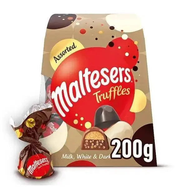 Maltesers Assorted Truffles Milk Chocolate Gift Box of Chocolates 200g (Case of 6)  Adomoo