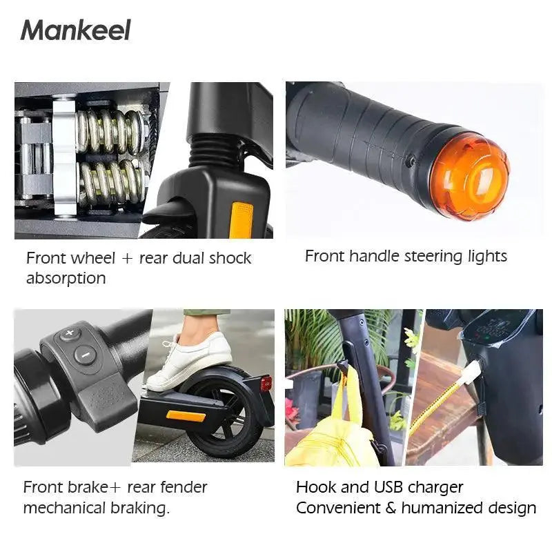 Mankeel MK090 Steed 36V/10.4Ah 350W Folding Electric Scooter  Adomoo