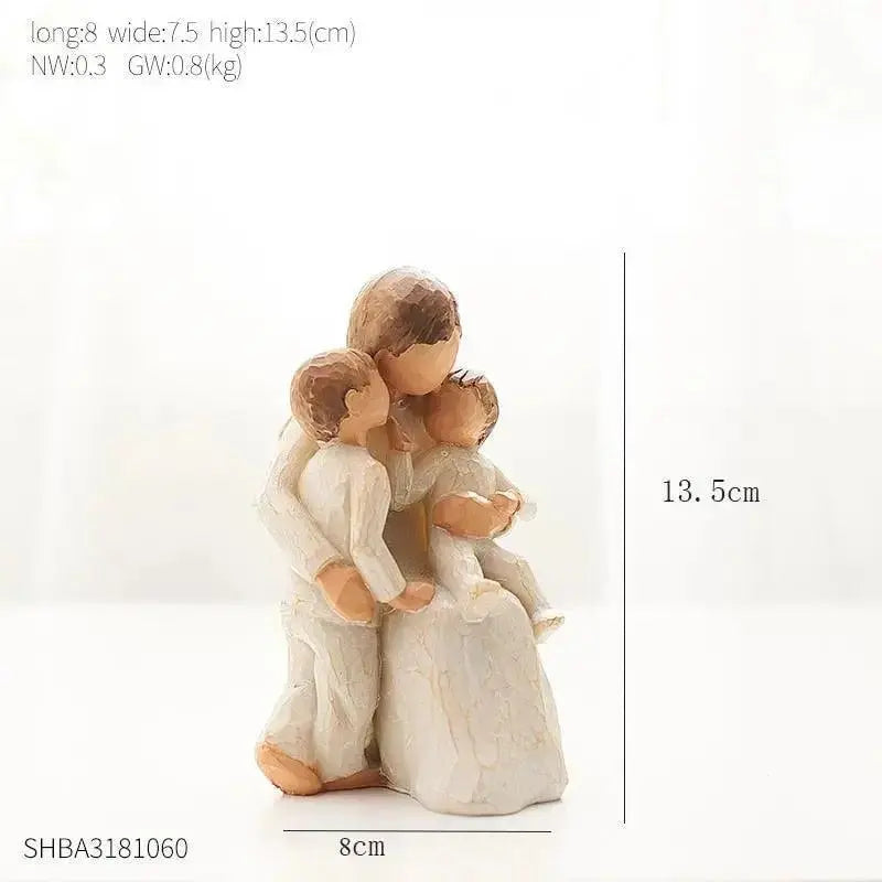 Modern Resin Character Miniature Figurines Home Decoration Accessories Love Gift Desk Decoration Memorial Gift Easter Decoration  Adomoo