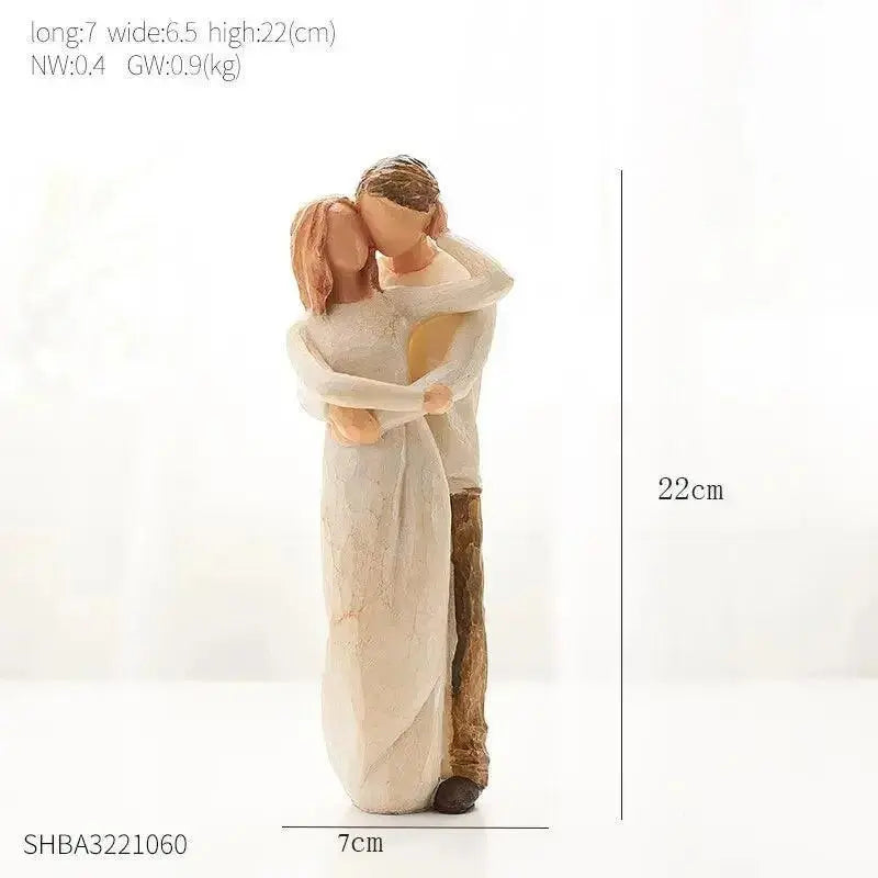 Modern Resin Character Miniature Figurines Home Decoration Accessories Love Gift Desk Decoration Memorial Gift Easter Decoration  Adomoo