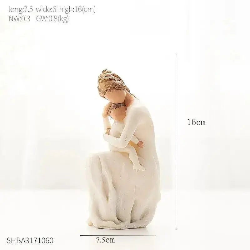 Modern Resin Character Miniature Figurines Home Decoration Accessories Love Gift Desk Decoration Memorial Gift Easter Decoration  Adomoo