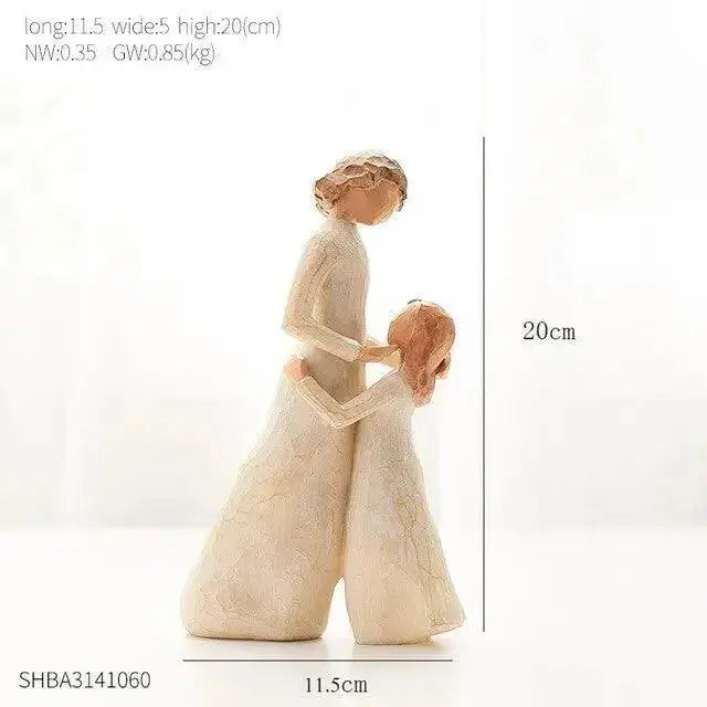 Modern Resin Character Miniature Figurines Home Decoration Accessories Love Gift Desk Decoration Memorial Gift Easter Decoration  Adomoo